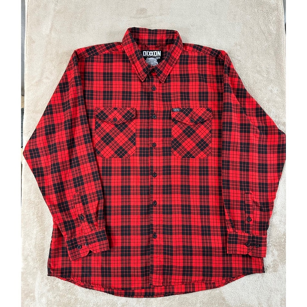 Dixxon Flannel Tubby Toms Mens 3XL Hot Sauce Red Plaid Shirt D-Tech Buffalo EUC